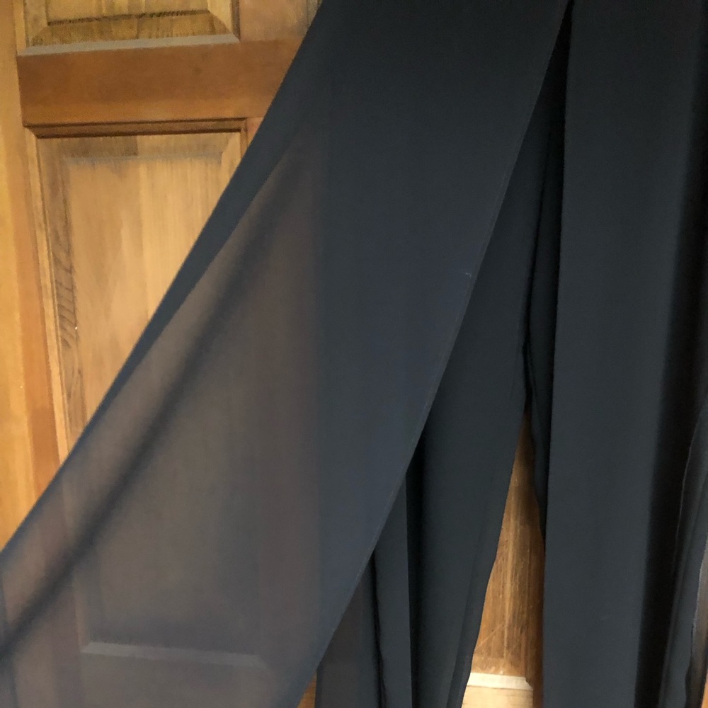 Special occasion wide leg pants. sheer layer on top. Perfect holidays/wedding